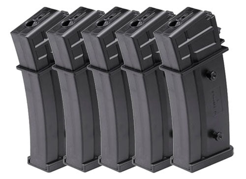 ELITE FORCE HK G36 140RD MID CAP AIRSOFT MAGAZINE - 5 Pack