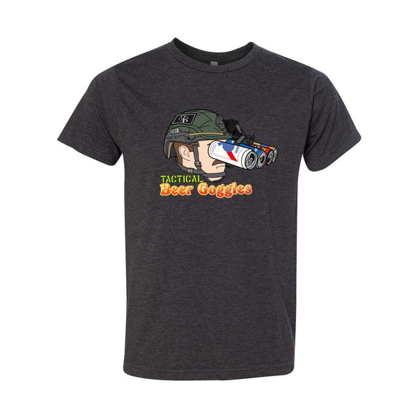 Tactical Beer Goggles USA-Made Heather Unisex T-Shirt